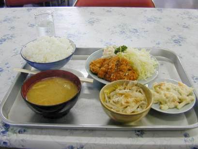 メンチカツ定食+ポテトサラダ